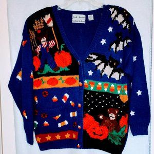 Croft & Barrow Hand Knit intarsia Cardigan Sweater